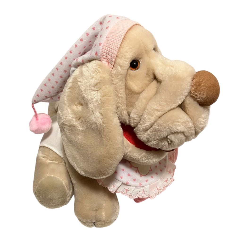 Vintage Wrinkles Born To Howl Girl Puppy Dog 1981 Ganzbros Plush